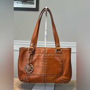 Michael Kors Tan Studded Leather Tote